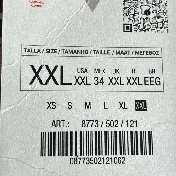 NWT. Zara Brown/Cream Printed Satin Effect Midi Dress with Ruffles. Size XXL. - Picture 9 of 12